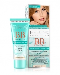 матирующий BB Cream крем 8 в 1 Eveline Cosmetics