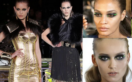 прически и макияж на неделе высокой моды в париже Atelier Versace