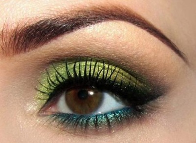 зеленые тени для карих глаз