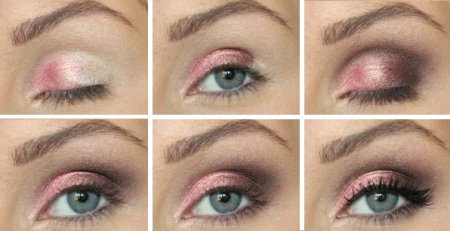как сделать новогодний макияж для серых глаз