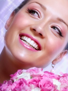 свадебный макияж в розовом цвете