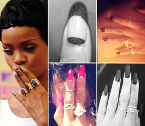 лучший дизайн ногтей знаменитостей 2012 Rihanna