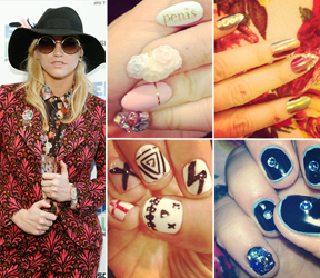 лучший дизайн ногтей знаменитостей 2012 Kesha