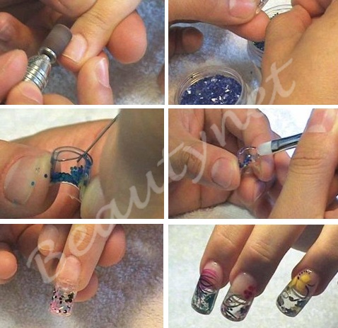 как сделать ногти в стиле аквариумного дизайна